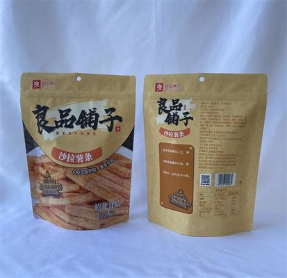 Sacchetti per imballaggio stand up OEM Sacchetti richiudibili in plastica Kraft