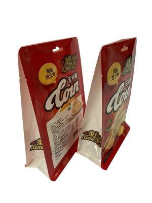Superficie lucida della saldatura a caldo dei sacchetti su ordinazione del fondo piatto per lo spuntino del cereale