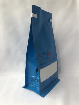 Fondo piatto opaco del sacchetto dell'imballaggio del caffè 12OZ stampato con cravatta di latta