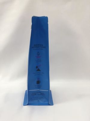 Fondo piatto opaco del sacchetto dell'imballaggio del caffè 12OZ stampato con cravatta di latta