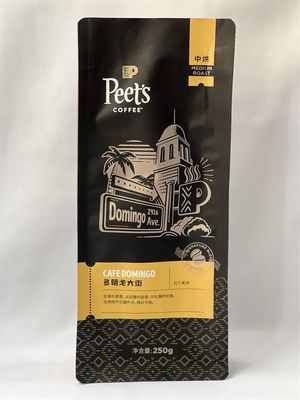 Busta per imballaggio caffè Kraft con logo personalizzato 120 micron con valvola