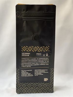 Busta per imballaggio caffè Kraft con logo personalizzato 120 micron con valvola