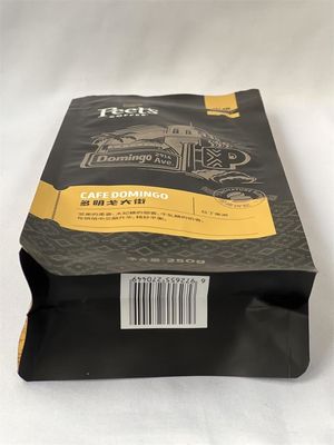 Busta per imballaggio caffè Kraft con logo personalizzato 120 micron con valvola
