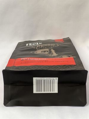 Borsa da caffè richiudibile in Mylar con fondo piatto per chicco di caffè tostato