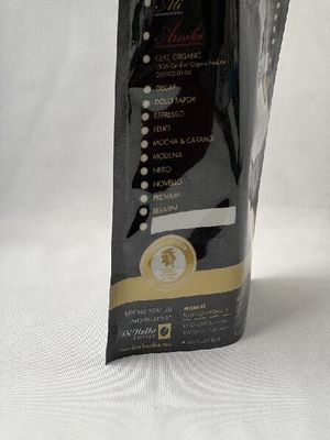Sacchetti di caffè neri ISO Eco Friendly Sacchetti di caffè richiudibili con valvola