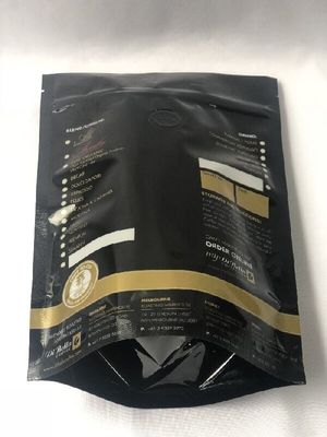 Sacchetti di caffè neri ISO Eco Friendly Sacchetti di caffè richiudibili con valvola