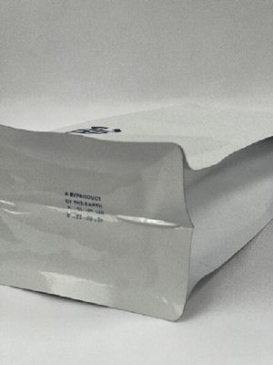 Sacchetti per caffè a fondo piatto a prova di olio con sacchetto per imballaggio di caffè opaco in lamina bianca