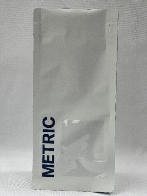 Sacchetti per caffè a fondo piatto a prova di olio con sacchetto per imballaggio di caffè opaco in lamina bianca