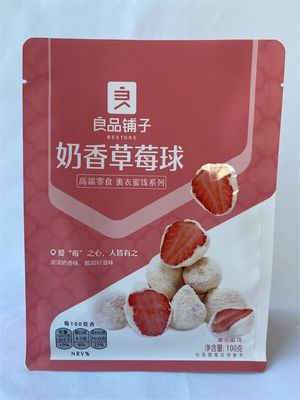 Matt Varnish Custom Stand Up Pouches 100 micron impermeabili per snack