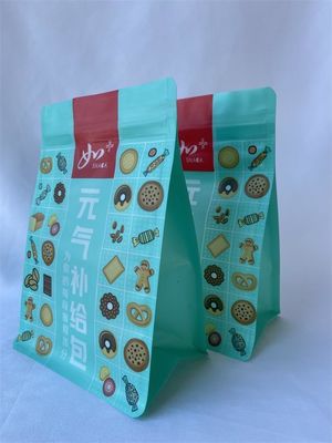 Logo personalizzato stampato dei sacchetti di plastica del fondo piatto di Mylar per lo spuntino