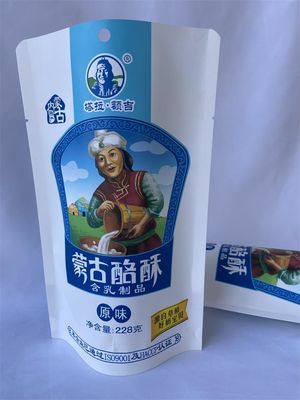 Buste per alimenti stand up metallizzate Borsa per alimenti in carta Kraft con finestra trasparente