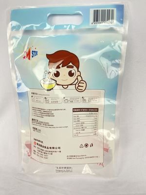 Stampa personalizzata in plastica con sacchetto per imballaggio di riso da 2 kg con foro per manico
