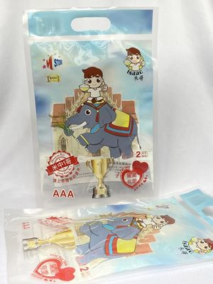 Stampa personalizzata in plastica con sacchetto per imballaggio di riso da 2 kg con foro per manico