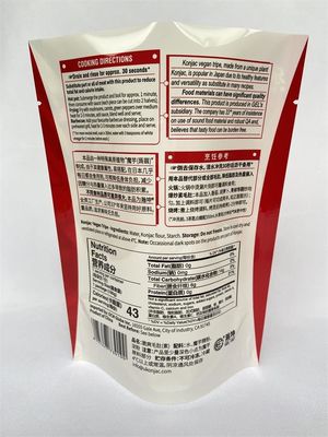 Stampa gratuita Stand Up Buste per imballaggio BPA personalizzato per frutti di mare 180 g
