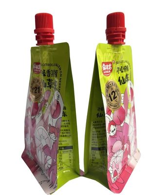 258g ha stampato la sterilizzazione Juice Packaging Pouch del sacchetto del becco del fondo piatto della storta
