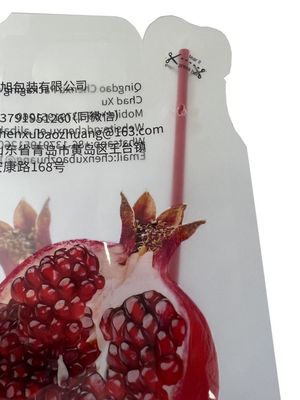 180 ml Sacchetto stampato a tre lati a forma libera per alimenti liquidi con paglia