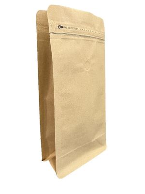 Borsa di imballaggio per caffè di 500 g di capacità con carta kraft marrone per caffè