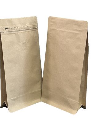 Borsa di imballaggio per caffè di 500 g di capacità con carta kraft marrone per caffè