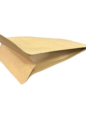 Confezionamento di carta kraft per caffè sacchetto di sigillo termico fondo piatto con valvola