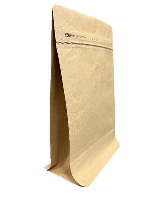 Confezionamento di carta kraft per caffè sacchetto di sigillo termico fondo piatto con valvola