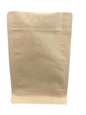 Confezionamento di carta kraft per caffè sacchetto di sigillo termico fondo piatto con valvola