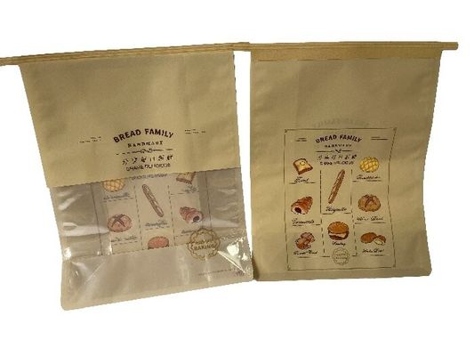 Soft Customized Flat Bottom Bag Dry Lamination con cravatta di latta per il pane