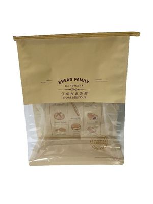 Soft Customized Flat Bottom Bag Dry Lamination con cravatta di latta per il pane