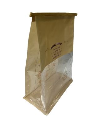 Soft Customized Flat Bottom Bag Dry Lamination con cravatta di latta per il pane