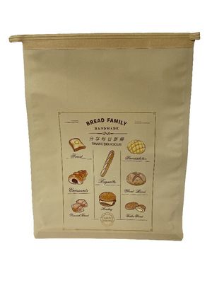 Soft Customized Flat Bottom Bag Dry Lamination con cravatta di latta per il pane