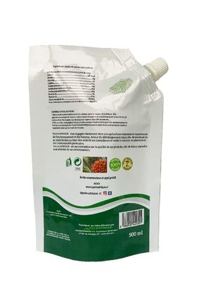 Fogli personalizzati Stand up lato Spout sacchetto per olio con colori spot CMYK