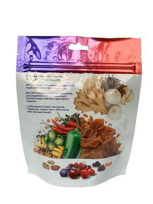 Barriera Mylar Stand Up Zipper bag Custom Printed Food stampa digitale