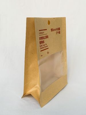 Borsa a fondo piatto personalizzata con carta kraft ecologica