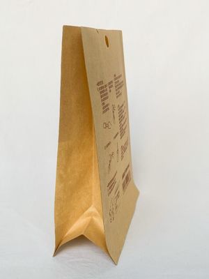 Borsa a fondo piatto personalizzata con carta kraft ecologica
