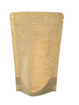 Carta kraft personalizzabile con cerniera e finestrino