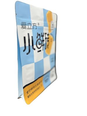 Tasche con cerniera a quadrifondi laminate personalizzate per imballaggi alimentari