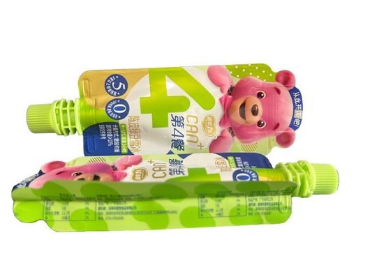 Borsa alimentare a scarico riutilizzabile con chiusura facile e tappo per bambini