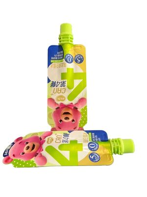 Borsa alimentare a scarico riutilizzabile con chiusura facile e tappo per bambini