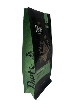 Borsa da caffè laminata in foglio metallizzato con capacità da 100 g a 1 kg