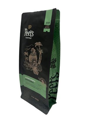 Borsa da caffè laminata in foglio metallizzato con capacità da 100 g a 1 kg