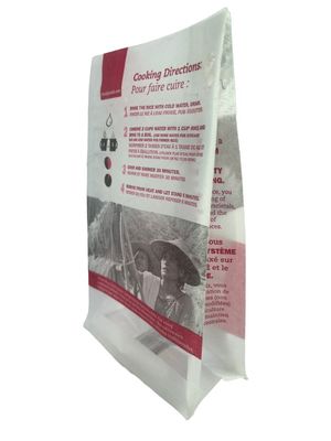 Colori CMYK Kraft Stand Up Pair Packaging Bags con finestra e cerniera