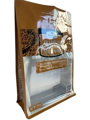 Stampa a gravura personalizzata con sacchetti a fondo piatto PET / VMPET / PE