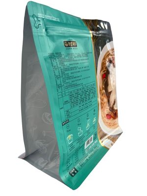 Borsa a fondo piatto di qualità alimentare con cerniera stampata su misura PET / VMPET / PE